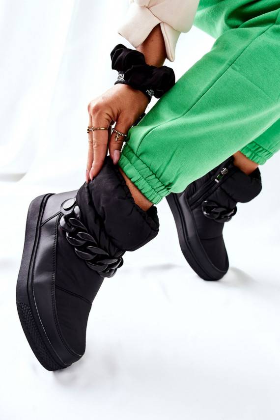 Nööpidega lumesaapad mustad Khariche