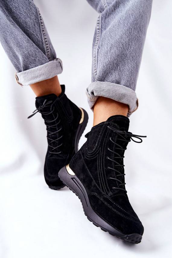 Seemisnakhsed sportliku stiiliga Sneakers tüüpi jalanõud mustad Chocci