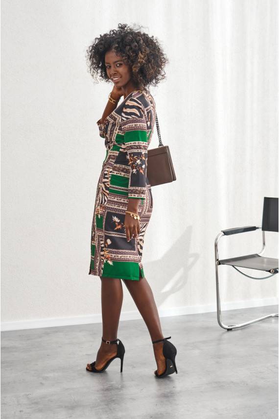 Kleit midi kirev roheline 30530