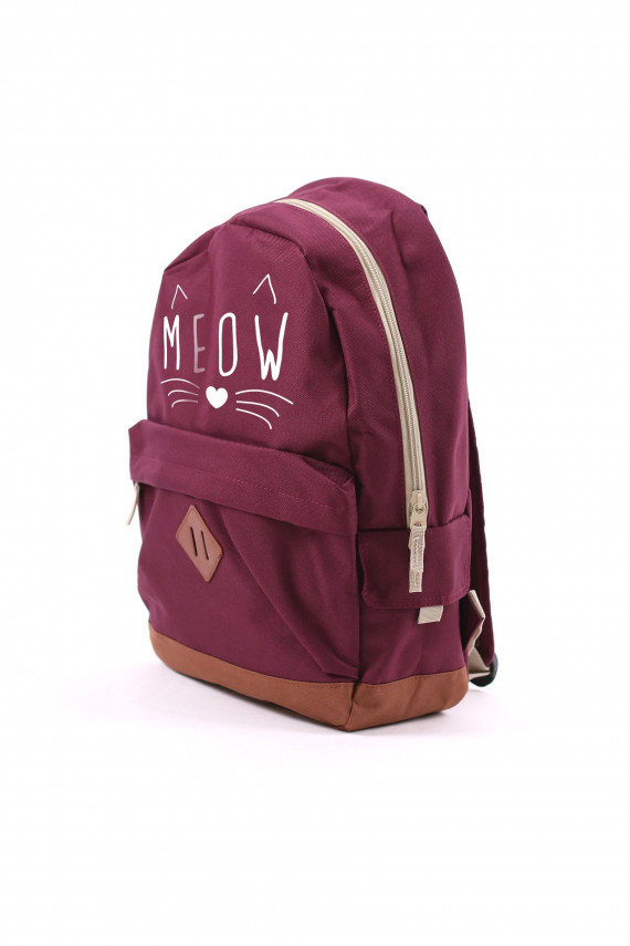 Seljakott  Retro Meow burgundi värv