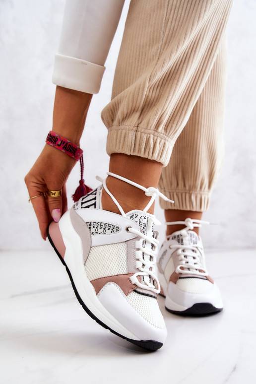 Sportliku stiiliga jalanõud Sneakers tüüpi jalanõud platvormiga valget värvi Lorey