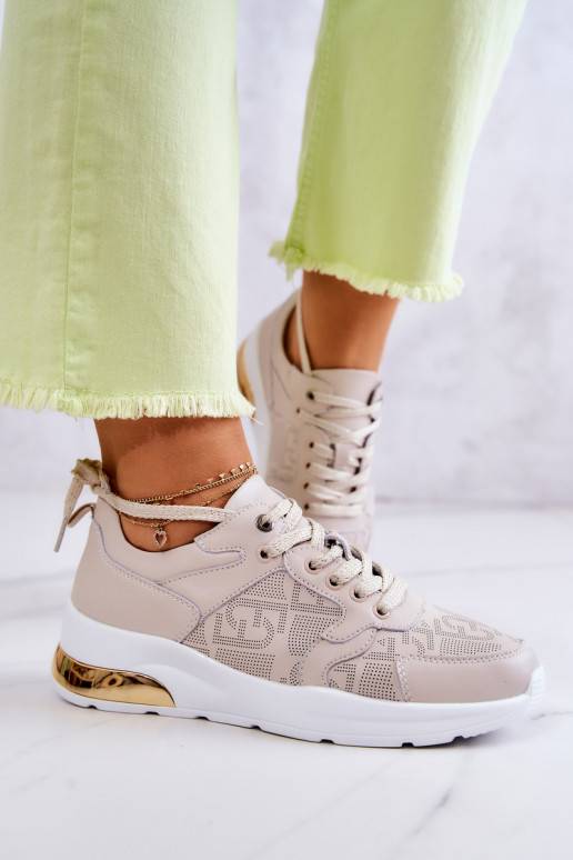     Sneakers tüüpi jalanõud platvormiga beeži värvi Phiness