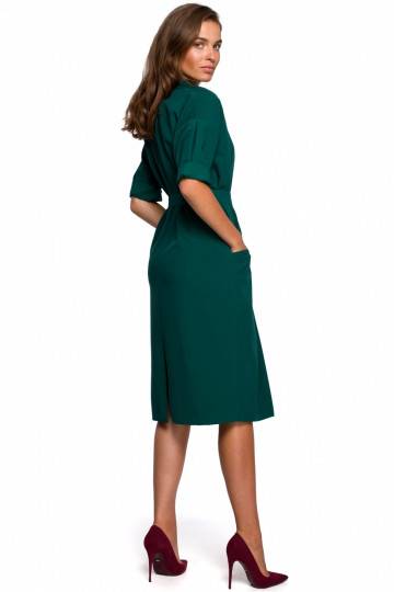 Roheline kleit koos vööga by Style 2