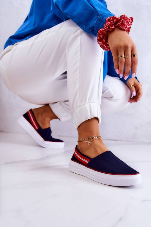 Spordijalatsid Slip On Big Star JJ276009 Sinist värvi-runased