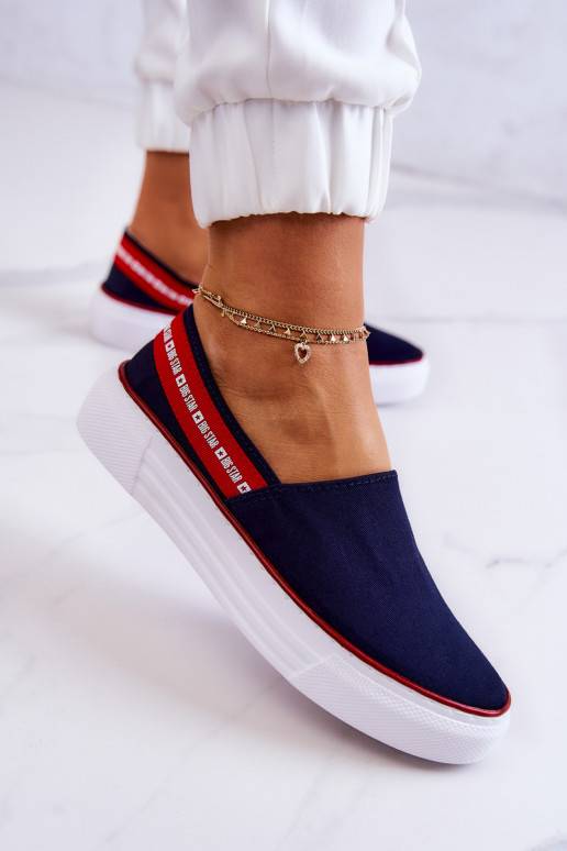 Spordijalatsid Slip On Big Star JJ276009 Sinist värvi-runased