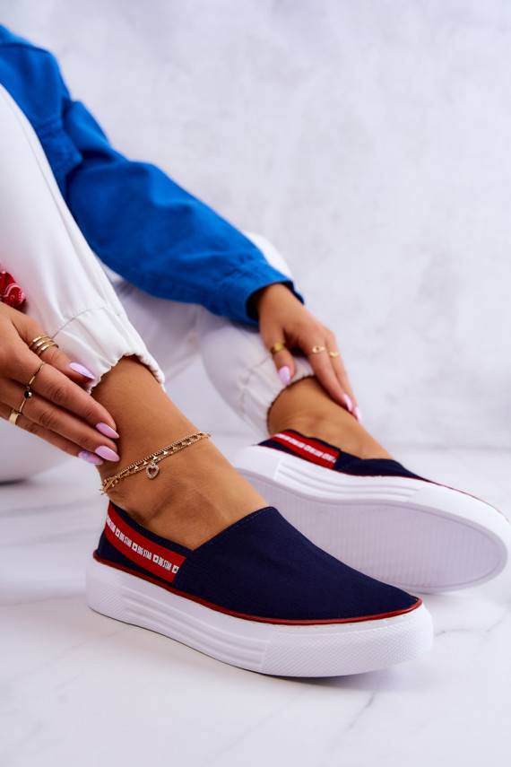 Spordijalatsid Slip On Big Star JJ276009 Sinist värvi-runased