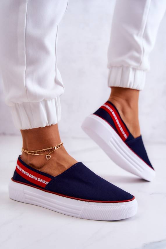 Spordijalatsid Slip On Big Star JJ276009 Sinist värvi-runased
