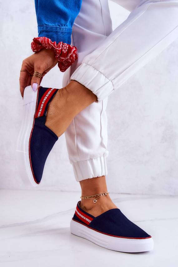 Spordijalatsid Slip On Big Star JJ276009 Sinist värvi-runased