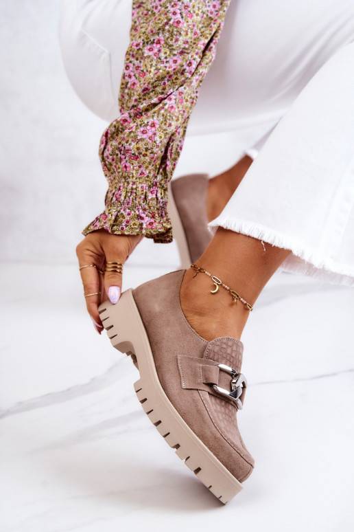 Moekad seemisnakhsed jalatsid  beeži värvi Rayhan