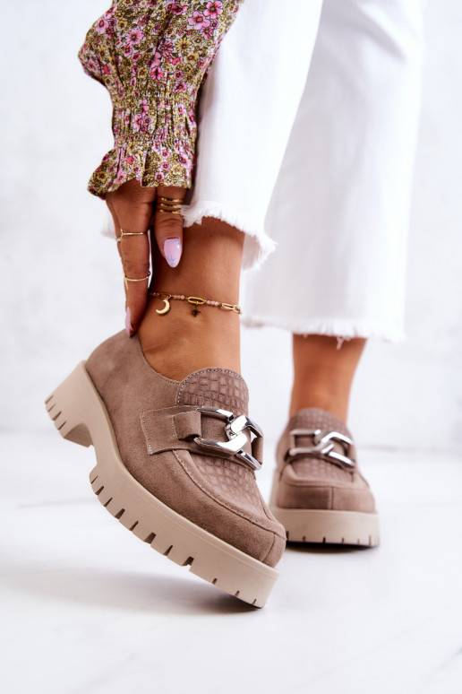 Moekad seemisnakhsed jalatsid  beeži värvi Rayhan