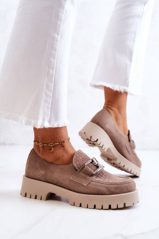 Moekad seemisnakhsed jalatsid  beeži värvi Rayhan