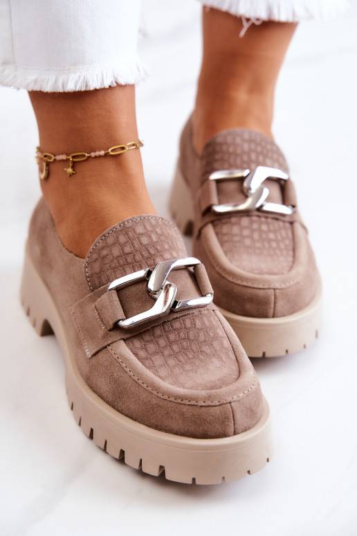 Moekad seemisnakhsed jalatsid  beeži värvi Rayhan