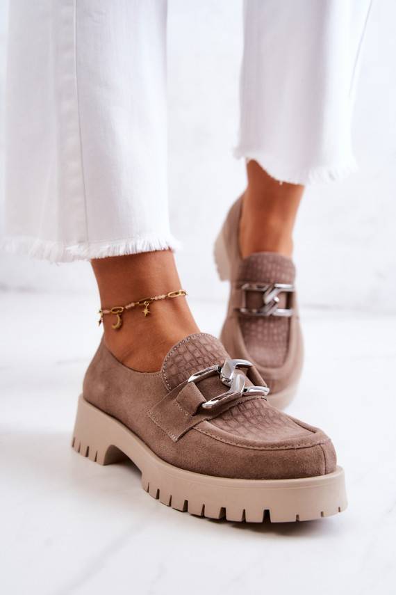 Moekad seemisnakhsed jalatsid  beeži värvi Rayhan