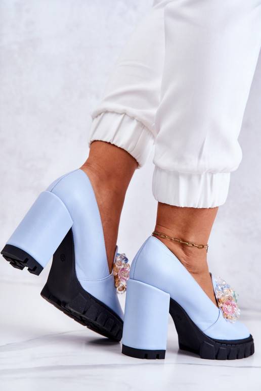 Elegantsed Kingad kaunistustega Gładkie Sinist värvi Caterine