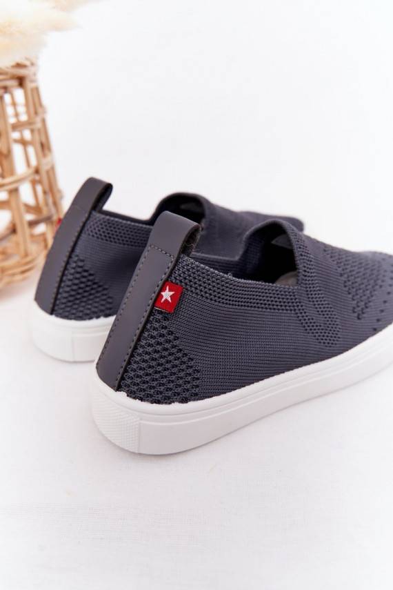 Laste jalanõud spordijalatsid Slip-On Big Star halli värvi