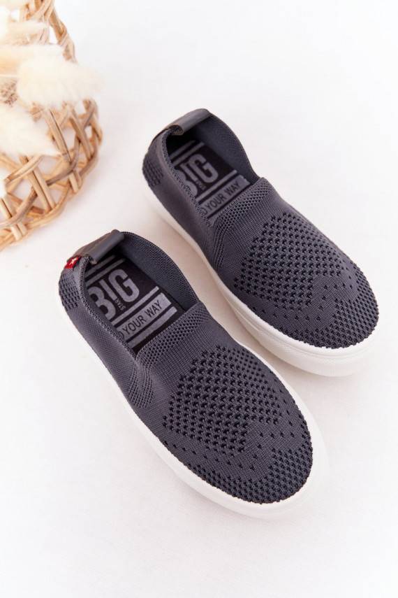 Laste jalanõud spordijalatsid Slip-On Big Star halli värvi