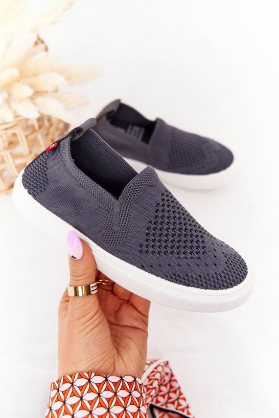 Laste jalanõud spordijalatsid Slip-On Big Star halli värvi