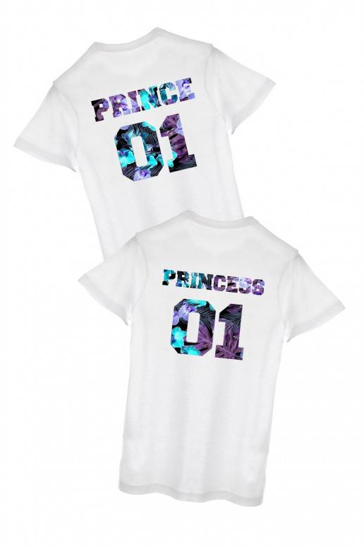 T-särkide komplekt  Prince 01 &amp; Princess 01 tropical blue