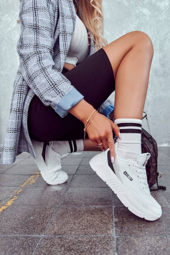 Moekad Sneakers tüüpi jalanõud spordijalatsid Big Star JJ274596 valget värvi