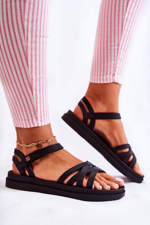 Pachnące Naistesandaalid krõpsudega kinnitatav  JJ285068 mustad