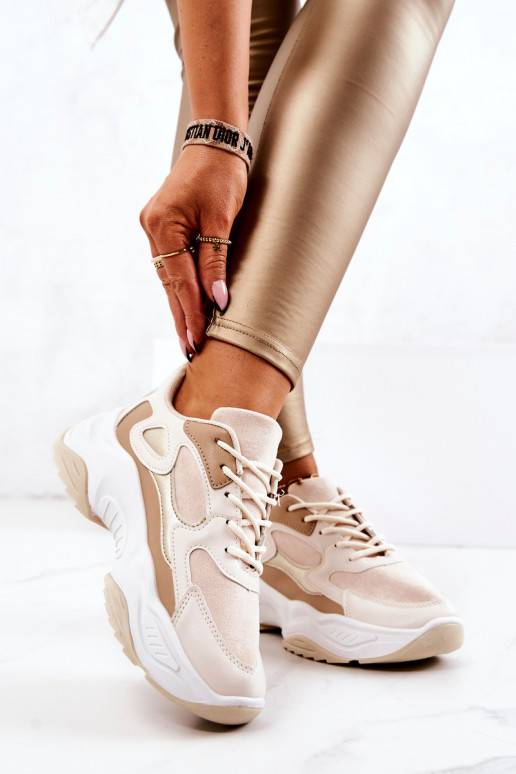 Sportliku stiiliga jalanõud Sneakers tüüpi jalanõud beeži värvi Retroque