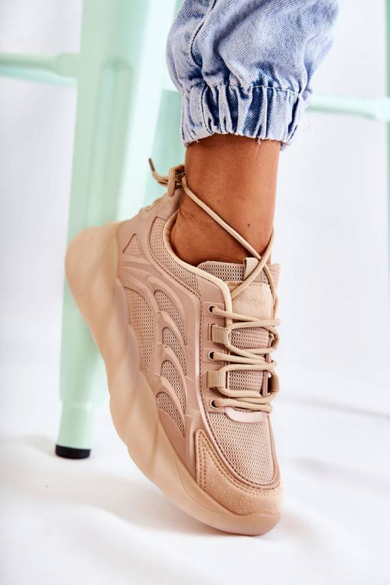 Moekad spordijalatsid Sneakers tüüpi jalanõud beeži värvi Sollero