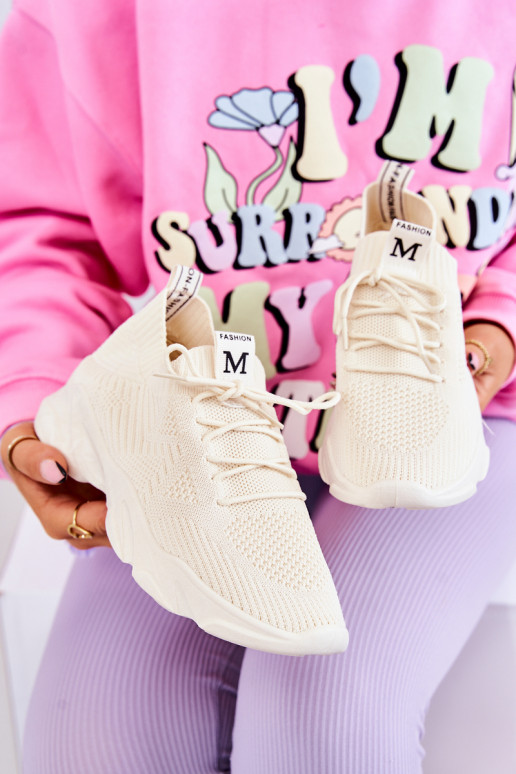 Sneakers tüüpi jalanõud Riidest Elevandiluu värvi Nolene