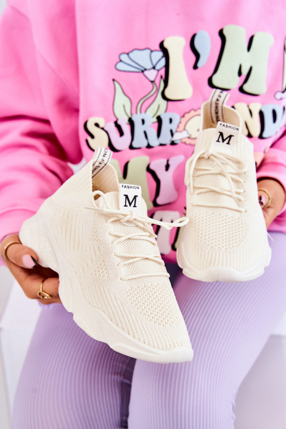 Sneakers tüüpi jalanõud Riidest Elevandiluu värvi Nolene