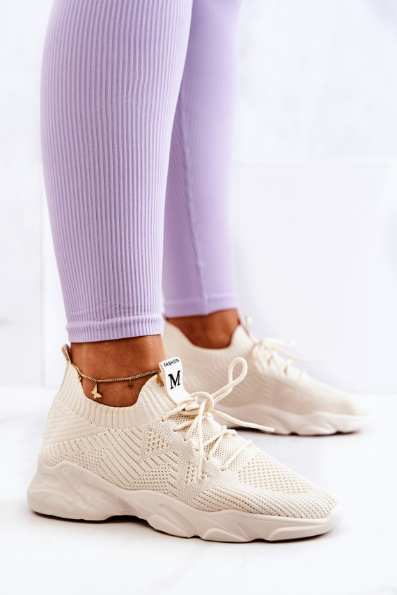 Sneakers tüüpi jalanõud Riidest Elevandiluu värvi Nolene