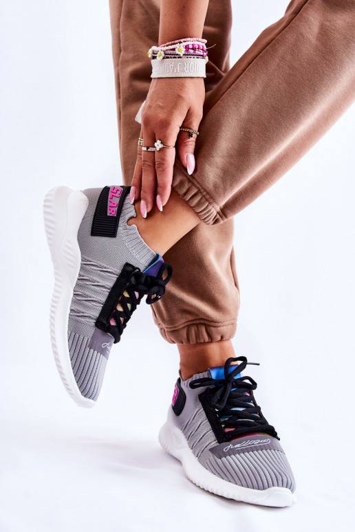    Sportliku stiiliga jalanõud Sneakers tüüpi jalanõud Halli värvi Klayra