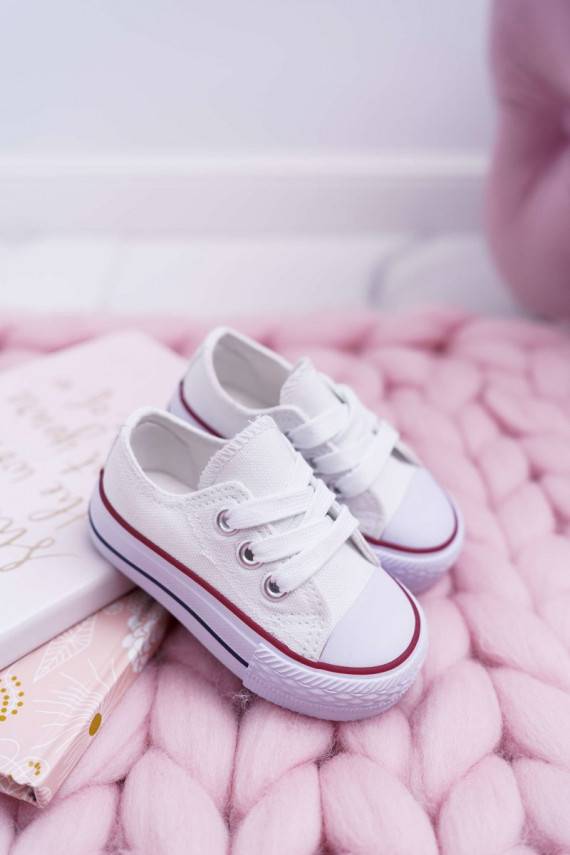 Laste vabaajajalatsid Klassikalise mudeli valget värvi Filemon