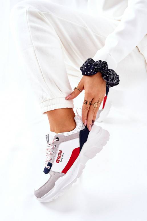 Sportliku stiiliga jalanõud Sneakers tüüpi jalanõud Big Star II274283 valget värvi