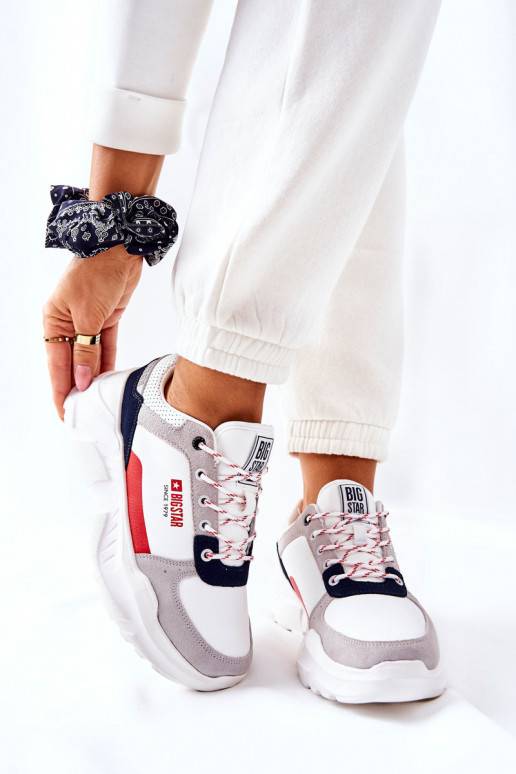Sportliku stiiliga jalanõud Sneakers tüüpi jalanõud Big Star II274283 valget värvi
