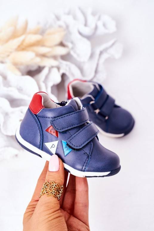 Laste jalanõud   jalatsid krõpsudega kinnitatav tumesinist värvi Milo