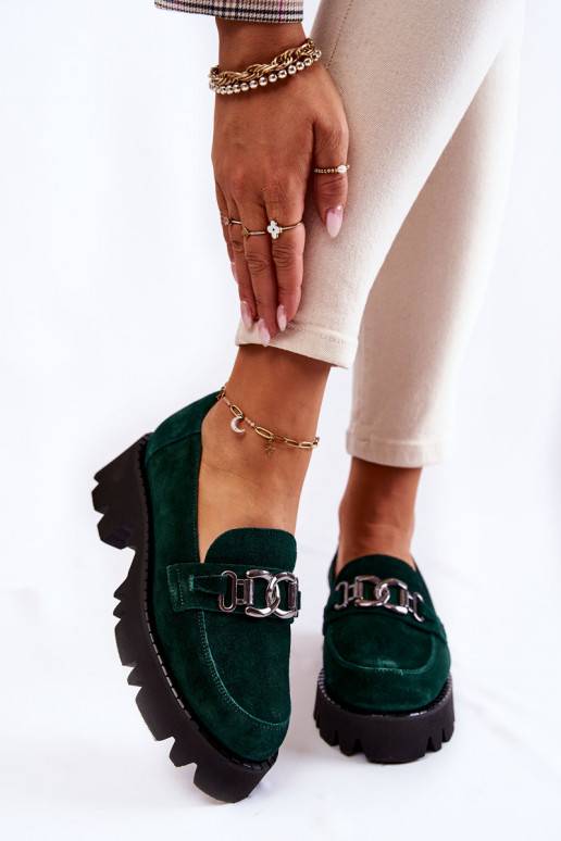 seemisnakhsed jalatsid kaunistustega Laura Messi 2489 Rohelist värvi