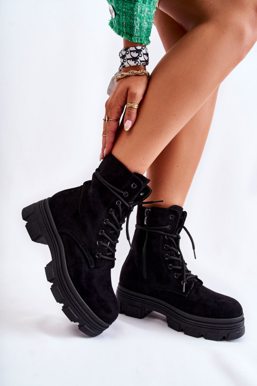 seemisnakhsed Naiste poolsaapad tõmblukuga mustad Marley