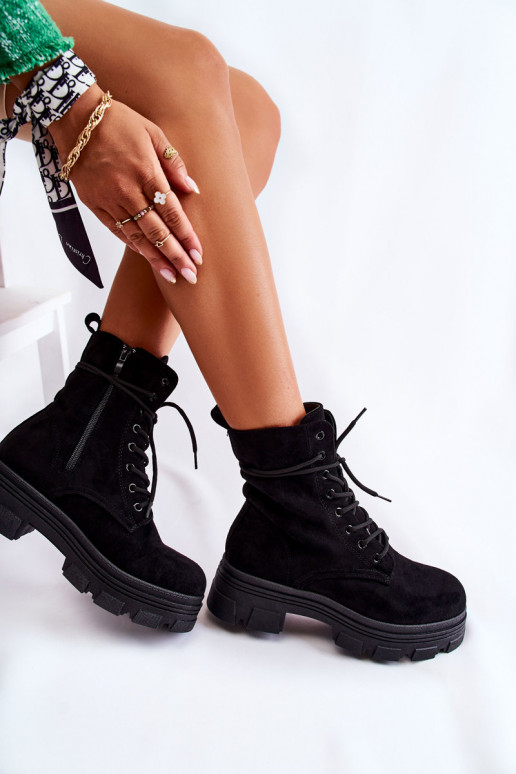 seemisnakhsed Naiste poolsaapad tõmblukuga mustad Marley