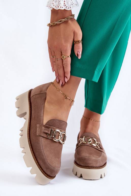 seemisnakhsed jalatsid kaunistustega Laura Messi 2489 pruunid värvi