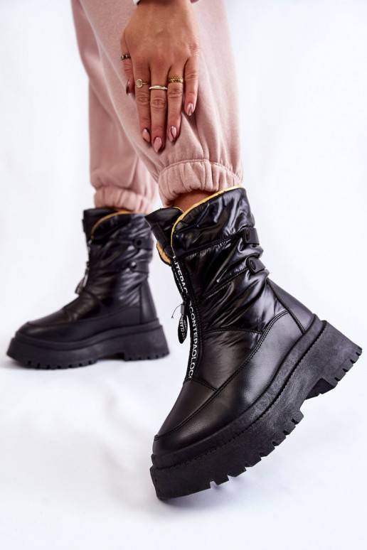    nööpidega lumesaapad tõmblukuga mustad Moira