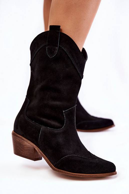 seemisnakhsed pika säärega saapad Shoes mustad