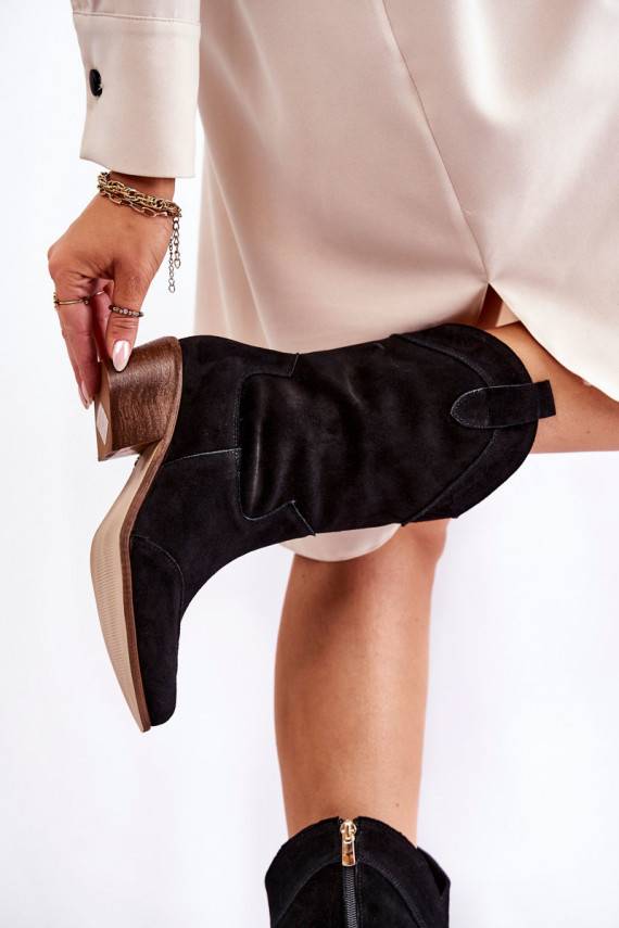 seemisnakhsed pika säärega saapad Shoes mustad