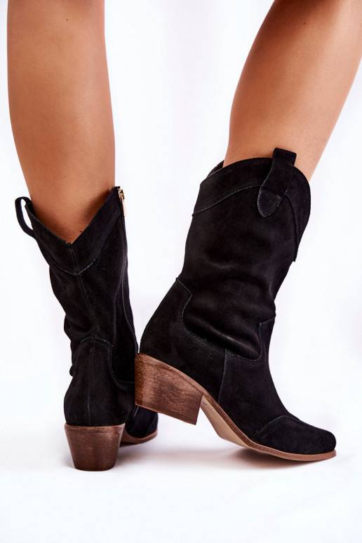 seemisnakhsed pika säärega saapad   Shoes 3198 mustad