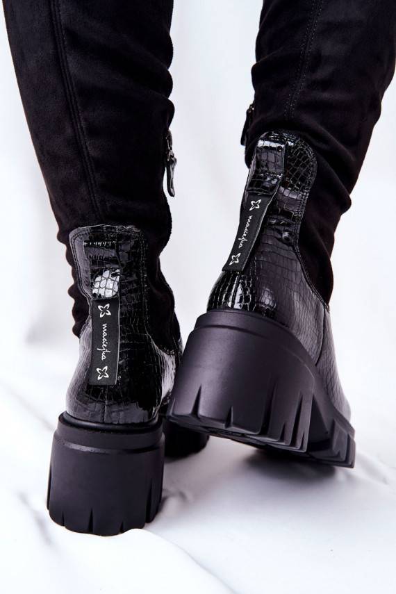   pika säärega saapad   mustad 05260-01 