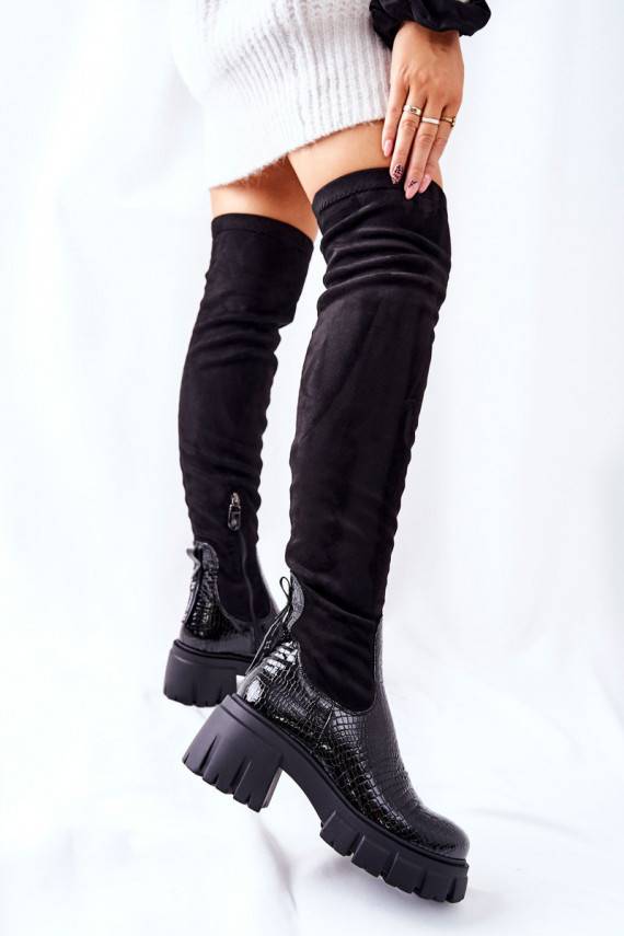   pika säärega saapad   mustad 05260-01 