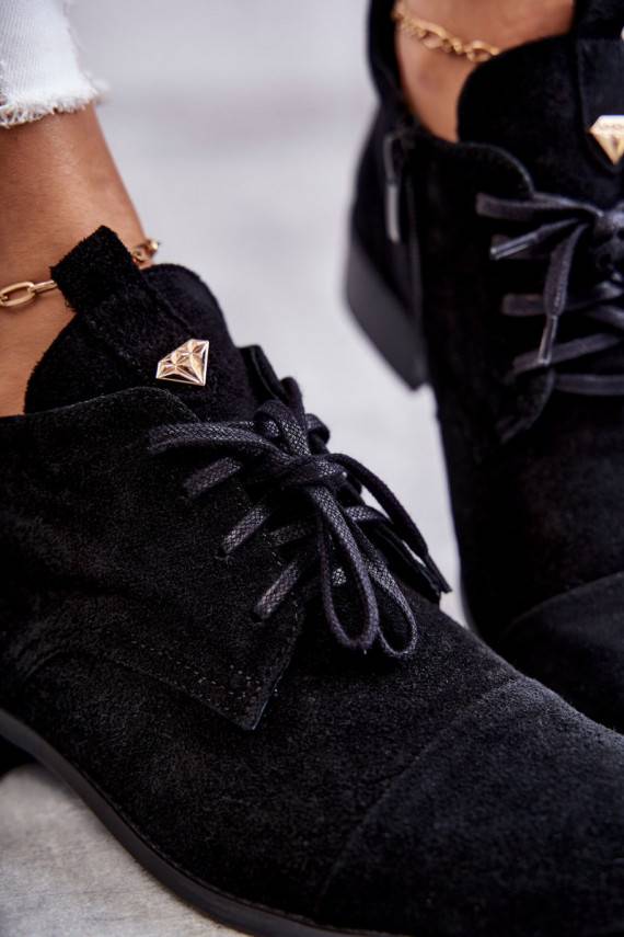 seemisnakhsed Naiste poolsaapad  nööritavad Nicole 2781 mustad