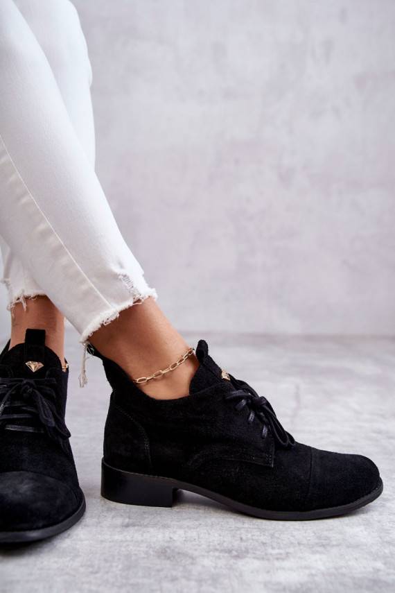 seemisnakhsed Naiste poolsaapad  nööritavad Nicole 2781 mustad