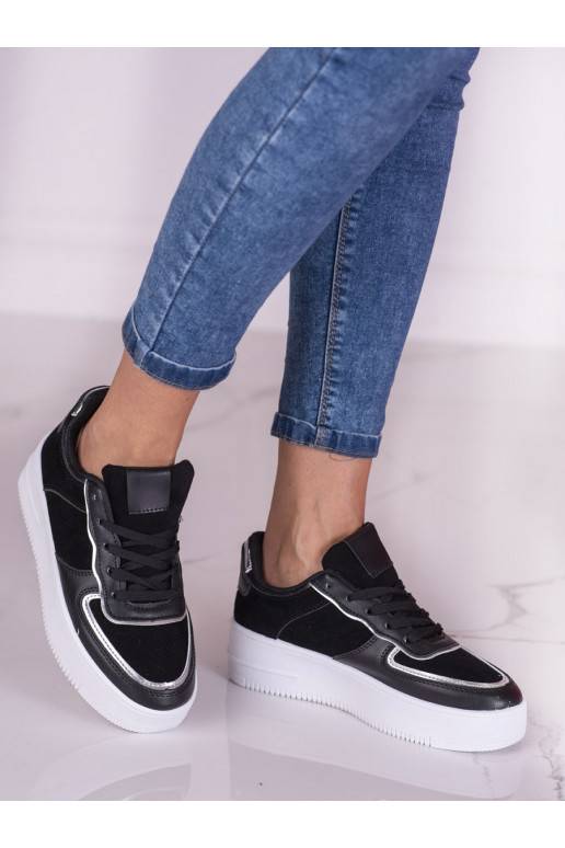 mustad sznurowane trampki damskie na wysokiej platformie Shelovet