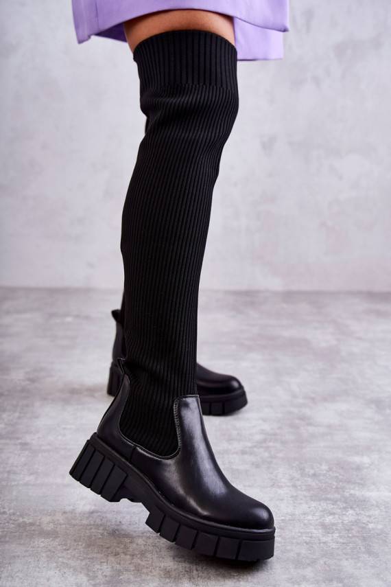    pika säärega saapad säärsaapad mustad Austin