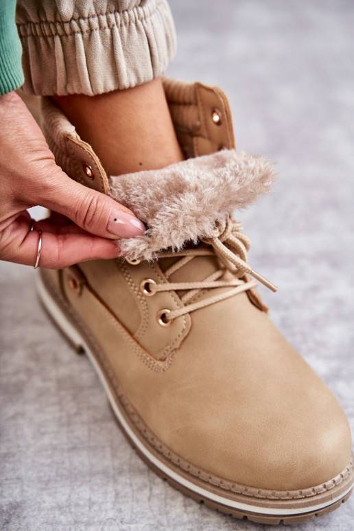   voodriga Naiste poolsaapad jalanõud Ciemny elevandiluu värvi Liv