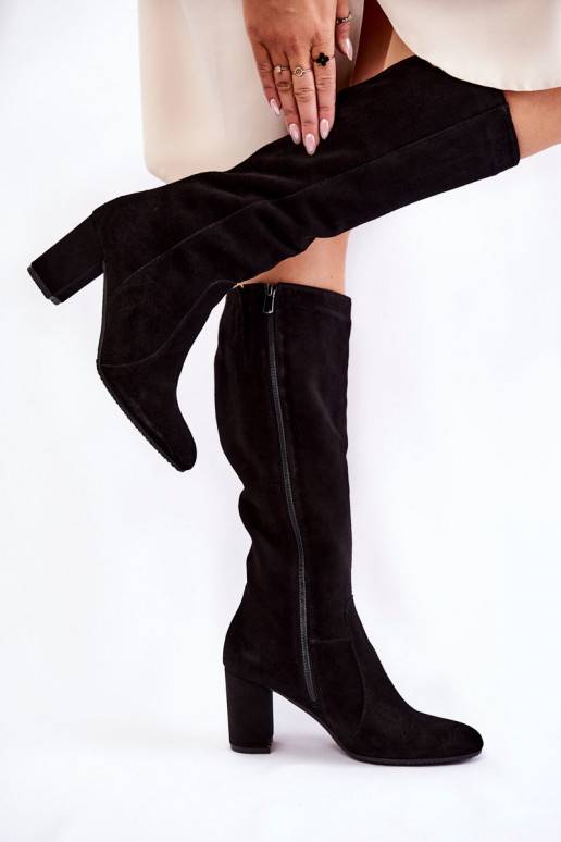 naiste pika säärega saapad seemisnakhsed Laura Messi mustad 1415